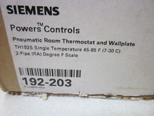 SIEMENS PNEUMATIC ROOM THERMOSTAT & WALLPLATE 192-203 NEW IN A BOX