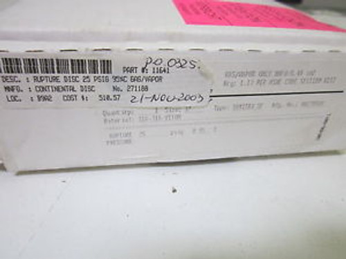 LOT OF 2 CONTINENTAL DISC 316-316-VITON NEW IN A BOX