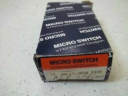 LOT OF 10 MICRO SWITCH AML51-J60W NEW IN A BOX