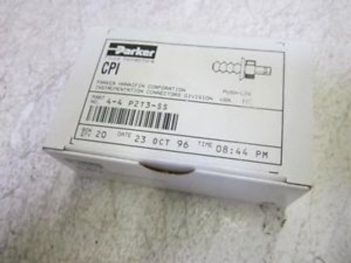 LOT OF 20 PARKER 4-4 P2T3-SS PUSH-LOK NEW IN A BOX