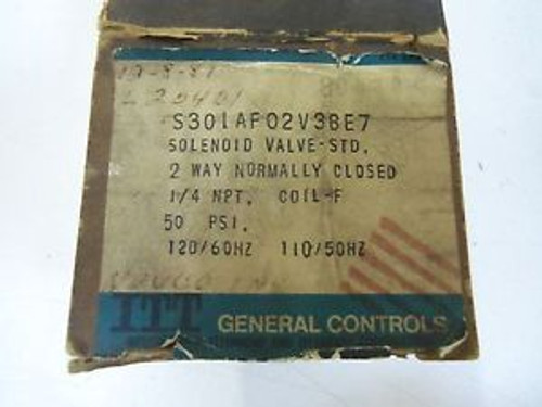 ITT GENERAL CONTROLS SOLENOID VALVE S30LAF02V3BE7 NEW IN BOX