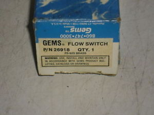 GEMS FLOW SWITCH 26918 NEW