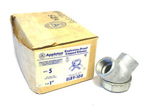 5 NEW APPLETON  ELBY-100 CAPPED ELBOWS ELBY100