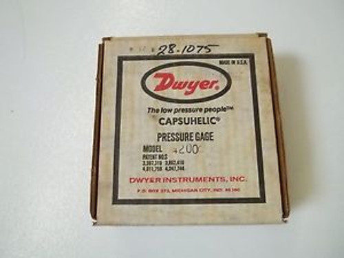 DWYER 4200C PRESSURE GAGE 0-200PSI NEW IN A BOX