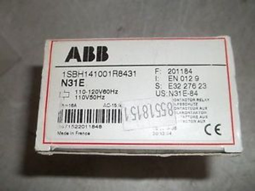 ABB 1SBH141001R8431 CONTACTOR RELAY NEW