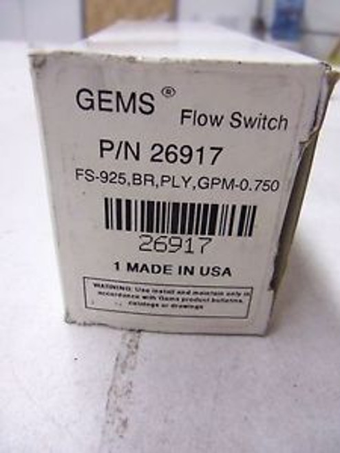 GEMS FLOW SWITCH 26917 NEW IN BOX