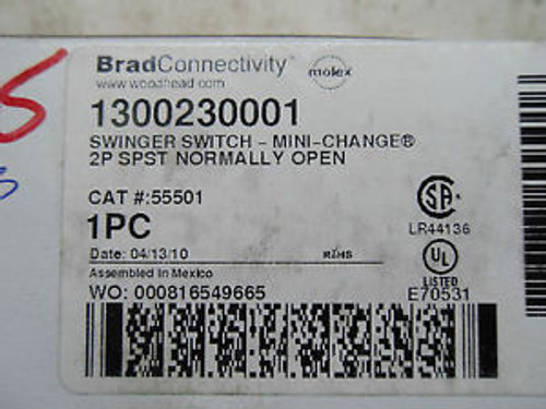 (X5-25) 1 NIB WOODHEAD BRAD CONNECTIVITY 55501 SWINGER SWITCH