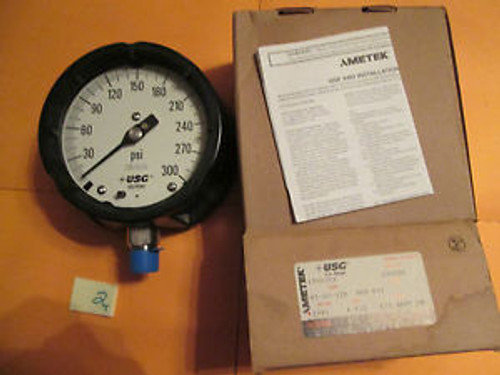 NEW IN BOX AMETEK USG 1981 PROCESS GUAGE 150028X 300 PSI 4 1/2 1/2 ANPT (W1)