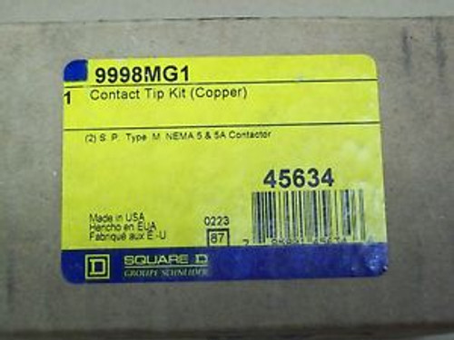 SQUARE D 9998MG1 CONTACT TIP KIT SIZE 5 CONTACTOR 2P 9998 MG-1