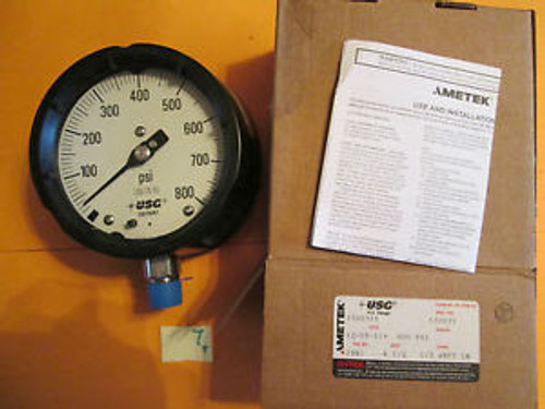 NEW IN BOX AMETEK USG 1981 PROCESS GUAGE 150031X 800 PSI 4 1/2 1/2 ANPT (268)