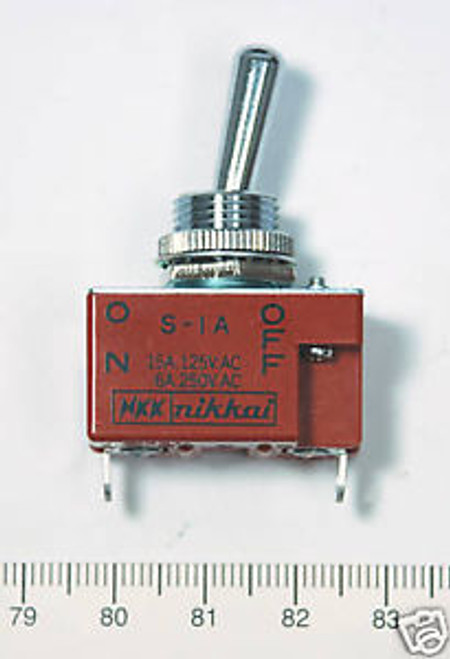 50pc S-1A S1A Toggle Switch On/Off 2P SPST 15A125V 6A250V NKK Nikkai Japan