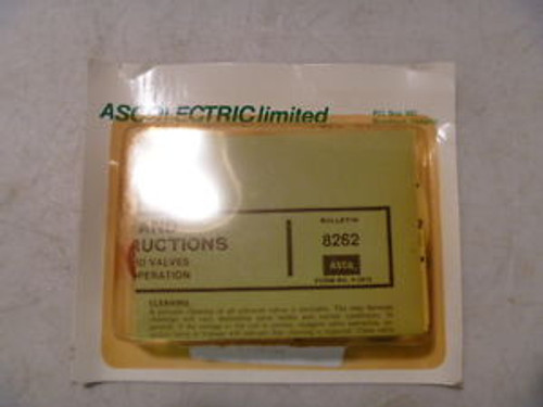 ASCO 302-055 8262AC Parts Kit New Surplus