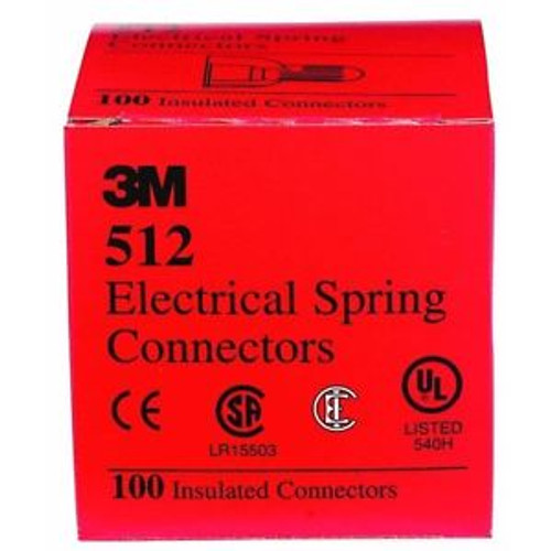 3 Pk 3M Red 20AWG Thru 8AWG Ranger Electrical Wire Connectors Nuts 100/Box 512