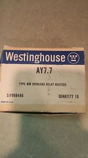 WESTINGHOUSE TYPE MW OVERLOAD RELAY HEATER BA7.7  966486 BOX OF 10