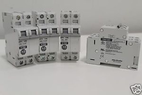 Lot of (4) NEW Allen Bradley 1492-CB2H250 Circuit Breaker 25A 7.5hp 5 hp 2 Pole