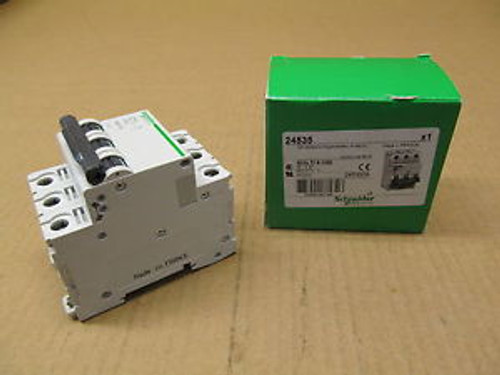 1 New SCHNEIDER ELECTRIC 24535 C60 MINIATURE SUPPLEMENTARY PROTECTOR 3P D 4 A