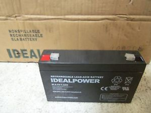 IDEALPOWER ELA-6V-7.2AH RECHARGEABLE BATTERY NEW IN BOX