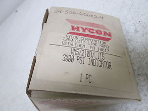 HYCON VM5-D.0 CLOGGING INDICATOR 3000 PSI NEW IN A BOX