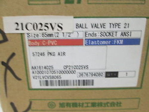 ASAHI TYPE 21 21C025VC 2 1/2 BALL VALVE NEW IN A BOX