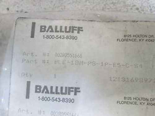 BALLUFF PHOTOELECTRIC RECEIVER BLE-18M-PS-1P-E5-C-S4 NEW IN BAG