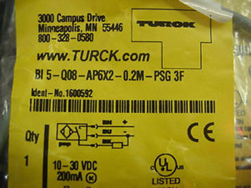 New New Turck B15-Q08-AP6X2-0.2M-PSG3F proximity switch