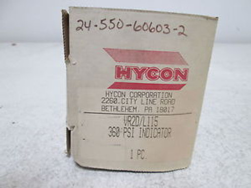 HYCON VR2D/L115 INDICATOR 360 PSI NEW IN A BOX