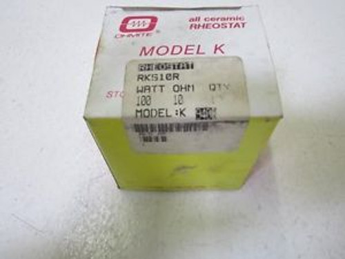 OHMITE RKS10R 10 OHM RHEOSTAT NEW IN A BOX