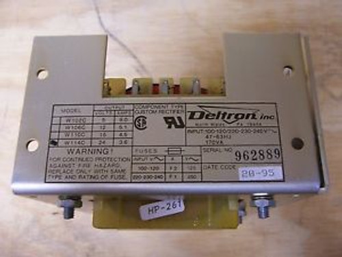 Deltron W114C 100/120/220/230-240VAC 24V-DC 3.6A Power Supply - NOS