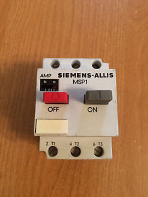 New Siemens-Allis MSP10Q Motor Starter Protector