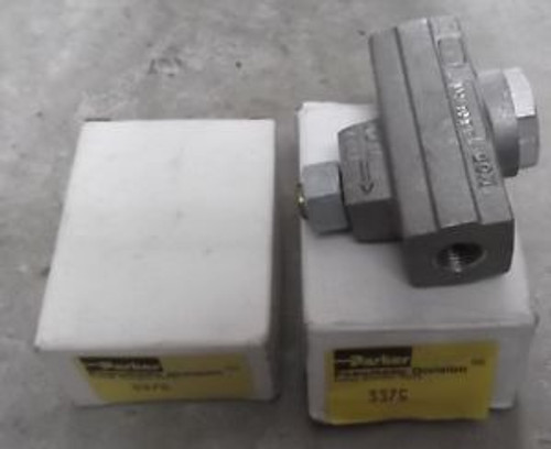 3 PARKER FLOW CONTROL VALVES 3/8 NPT Model S37G KA1 (by lot or separate)