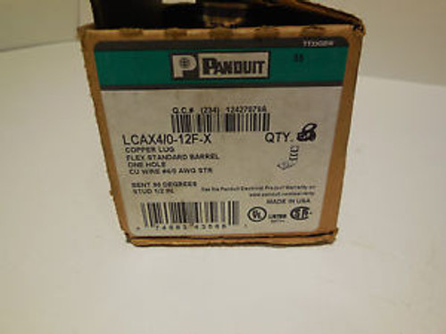 8 NEW PANDUIT LCAX4/0-12F-X  COMPRESSION LUG LCAX4012FX