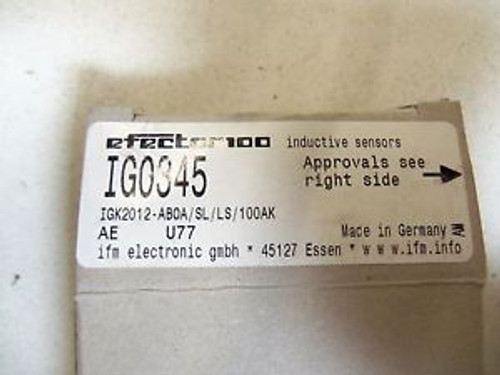 EFECTOR IG0345 NEW IN BOX