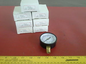 2.5 X 600 PSI/BAR 1/4 NPT BOTTOM CONN GAUGE NEW IN BOX LOT OF 7