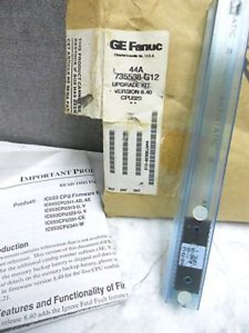 GE FANUC UPGRADE KIT VERSION 8.40 44A 735538-G12 NEW 44A735538G12