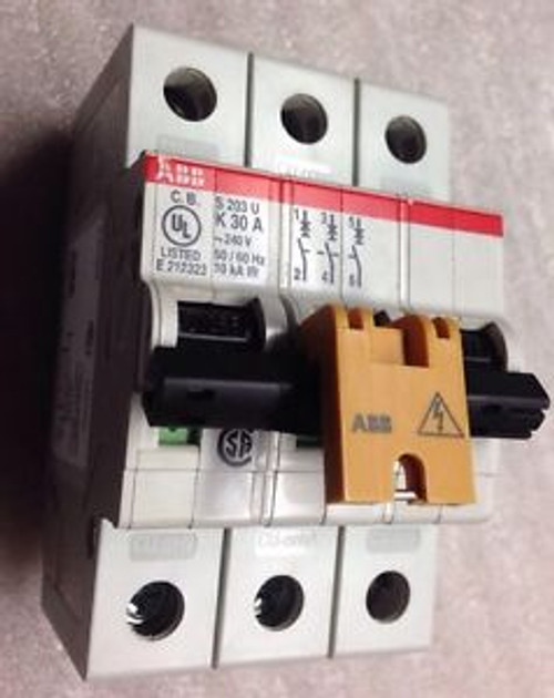 ABB circuit  breaker S203U-K30 3P S203UK30 240V E212323 Chip Conner NNB #130AB