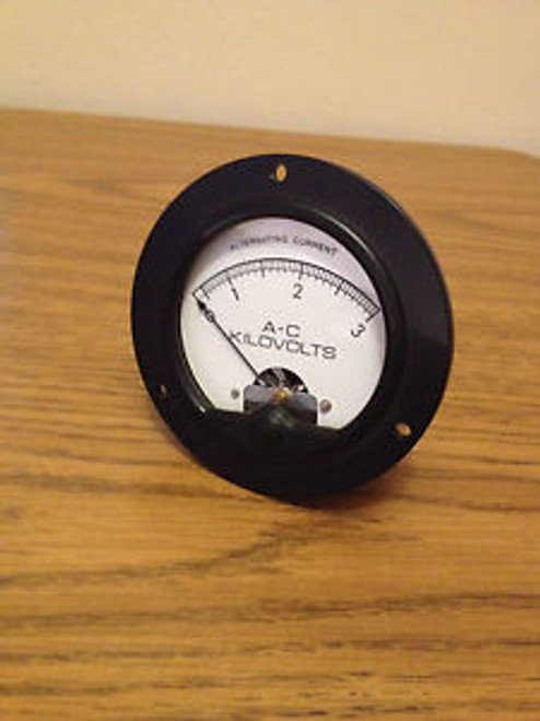 SIMPSON MODEL 55  0-3 KILOVOLT AC  PANEL VOLTMETER