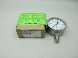 NEW BAUMER 11011142 MEX5-D30.B18 0-2-1/2BAR 1/2 IN BSP PRESSURE GAUGE D460772