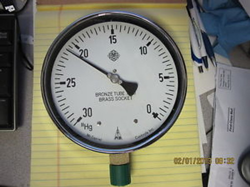 6 30-0 Hg Vacuum Gauge McDaniel Controls Bronze Tube & Brass Socket NEW 6 30-0 Hg Vacuum Gauge McDaniel Controls Bronze Tube & Brass Socket NEW