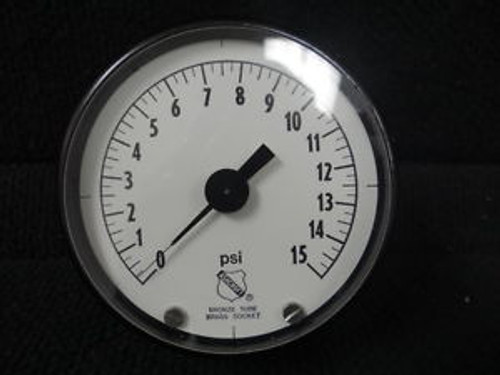 Ashcroft 4 Inch Dial Pressure Gauge 0-15 PSI Back NPT 1/4