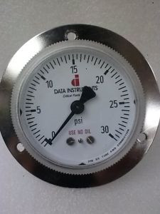 Data Instruments PG1FVM0030 Pressure Gauge 0 to 30psi Back Mount 1/4inMVCRNWOB