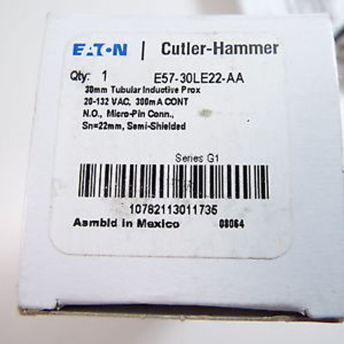 CUTLER HAMMER  E57-18LE20-AB NIB 18MM INDUCTIVE PROXIMITY SWITCH