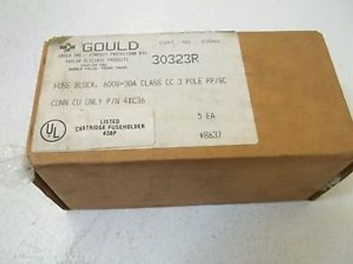 LOT OF 5 GOULD 30323R FUSE BLOCK NEW IN A BOX