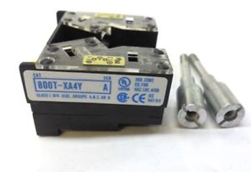 ALLEN BRADLEY CONTACT BLOCK 800T-XA4Y STACKABLE SEALED SWITCH BLOCK SERIES A