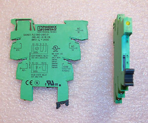 QTY (10) PLC-BSC-24DC/21 PHOENIX DIN RAIL RELAY SOCKET 2966016 ROHS