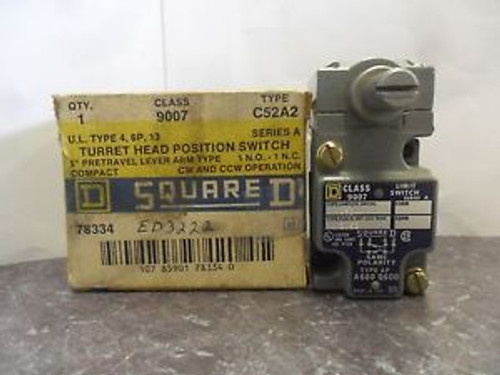 New Square D 9007-C52A2 9007C52A2 Turret Head  Side Rotary Limit Switch  NIB