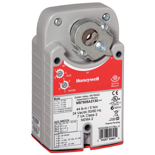 Honeywell MS7505A2030 Direct Coupled Actuator 44lb-in 5 Nm Spring Return New