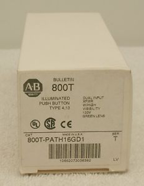 Allen Bradley 800T-PATH16GD1 Illuminated Push Button Green New in Box