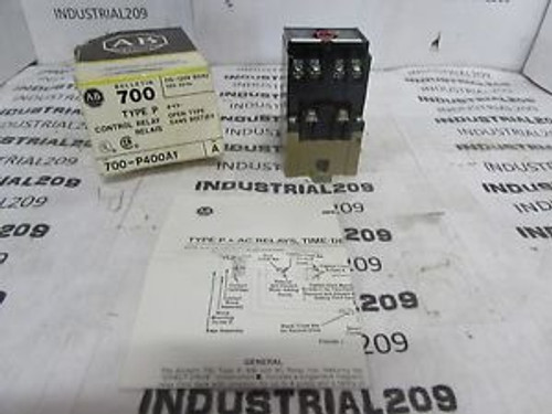 ALLEN BRADLEY RELAY CONTROL CAT # 700-P400A1 NEW