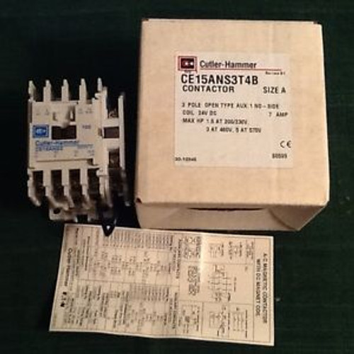 Cutler-Hammer CE15ANS3T4B Contactor Size A 24V DC Coil