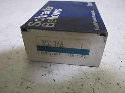 SCHRADER 3451-0159 AIR CLAMP 1/8  NEW IN A BOX